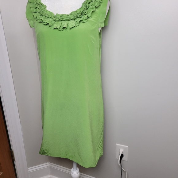 Tibi New York Silk Dress Size 8 Green - Picture 3 of 14